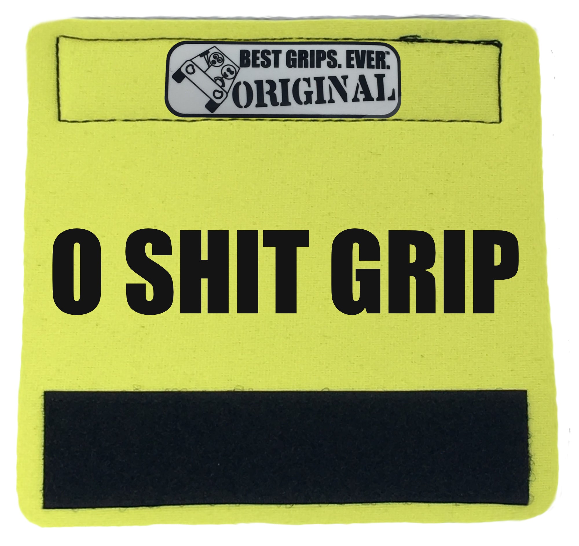 The O Shit Grip® featuring smooth artwork and a super-soft base, available in various colors for a fun vehicle accessory.