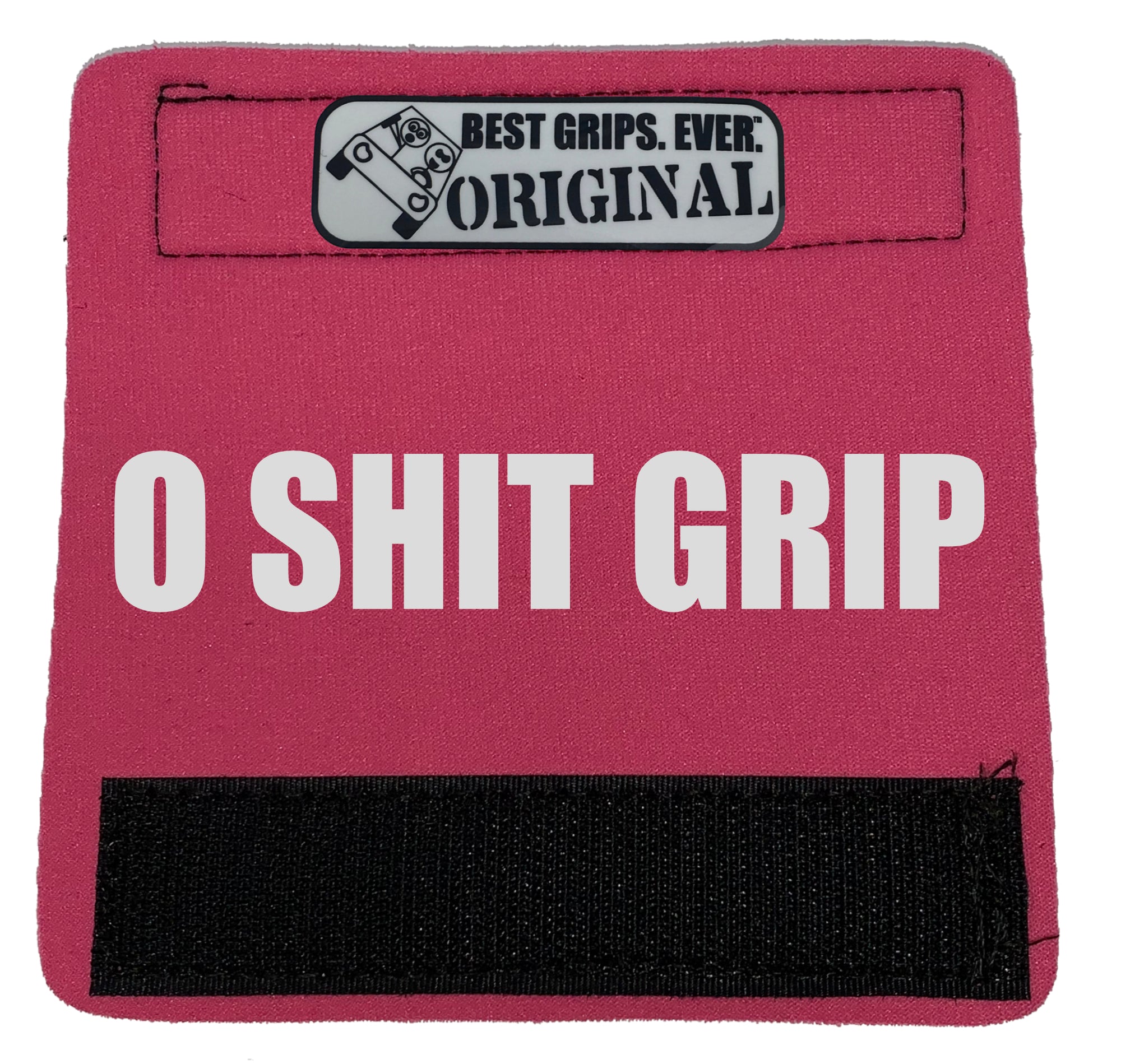 The O Shit Grip® featuring smooth artwork and a super-soft base, available in various colors for a fun vehicle accessory.