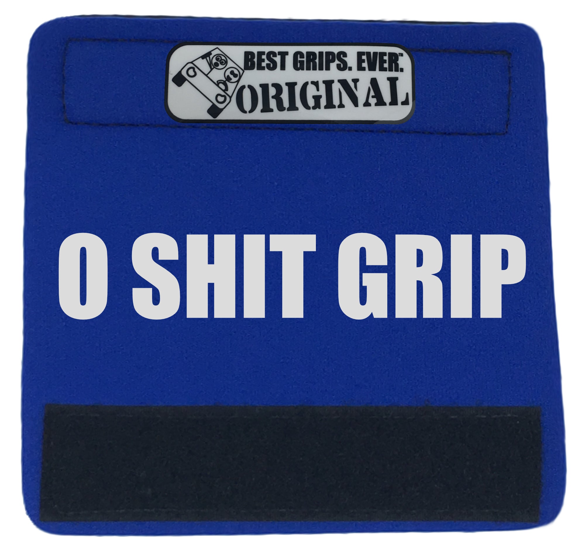 The O Shit Grip® featuring smooth artwork and a super-soft base, available in various colors for a fun vehicle accessory.