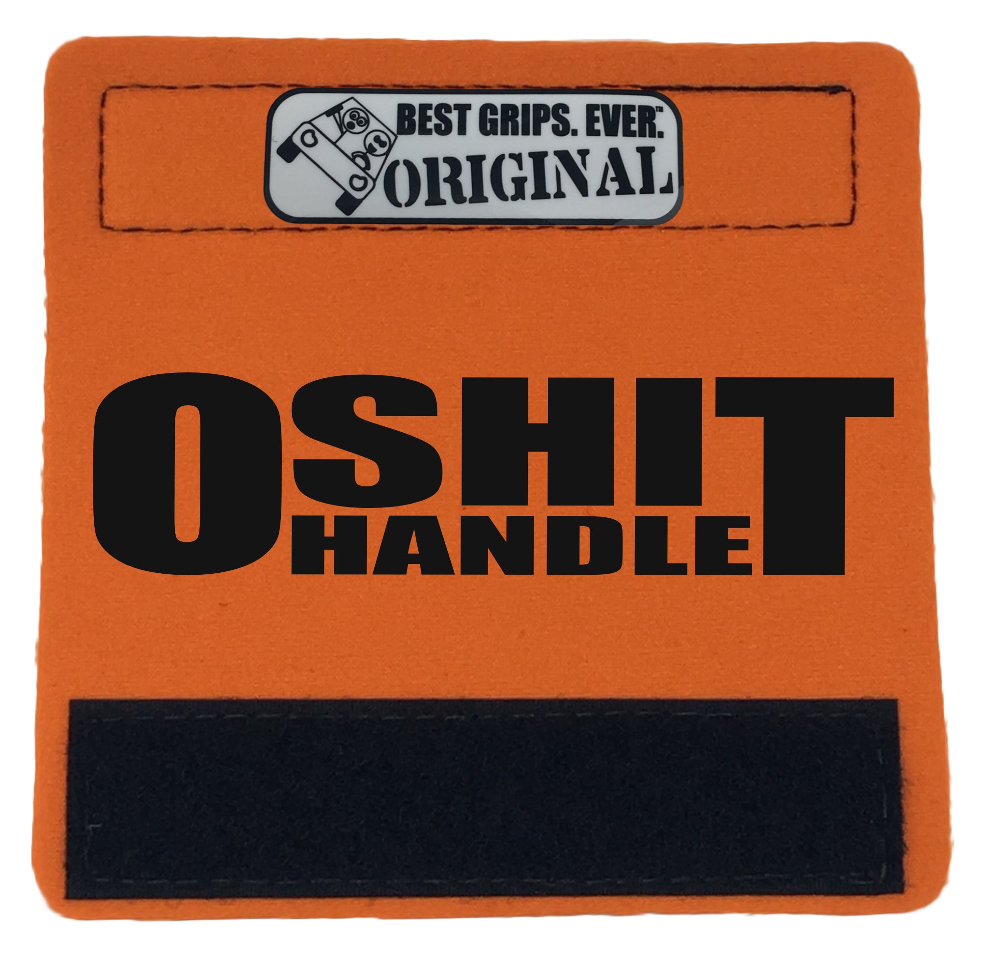 The O Shit Handle® featuring smooth artwork and a super-soft base, available in various colors for vehicle customization.