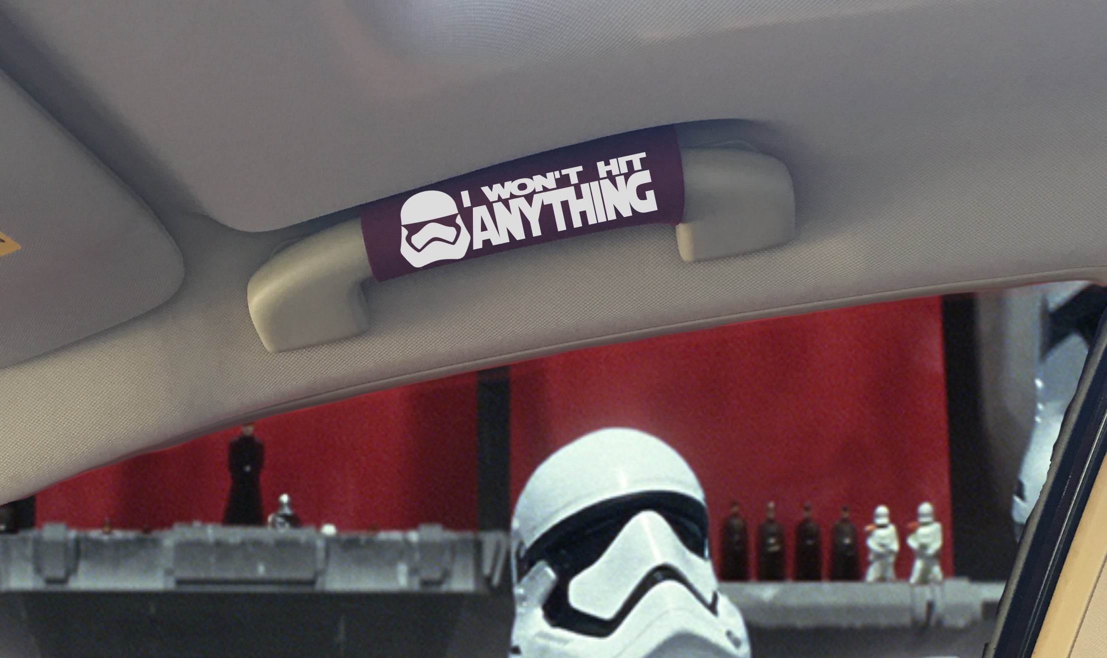 The Stormtrooper 2 Grip featuring smooth artwork and a soft base, designed for vehicle steering wheels.