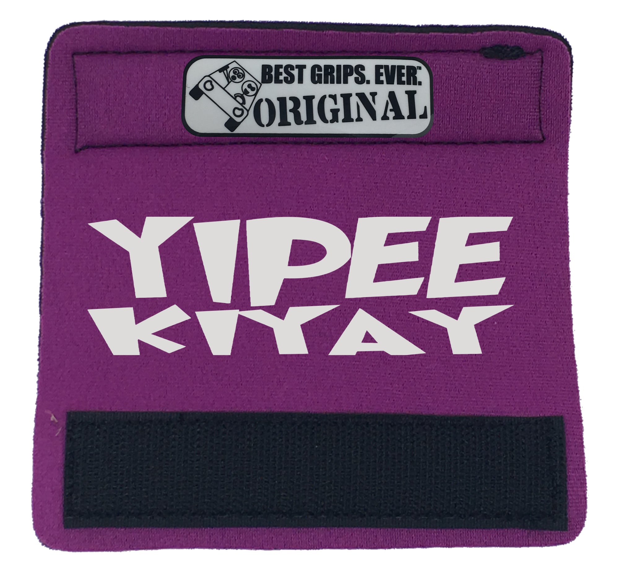 The YIPPIEKIYAY Grip featuring smooth artwork and a soft base, designed for comfort and style in any vehicle.