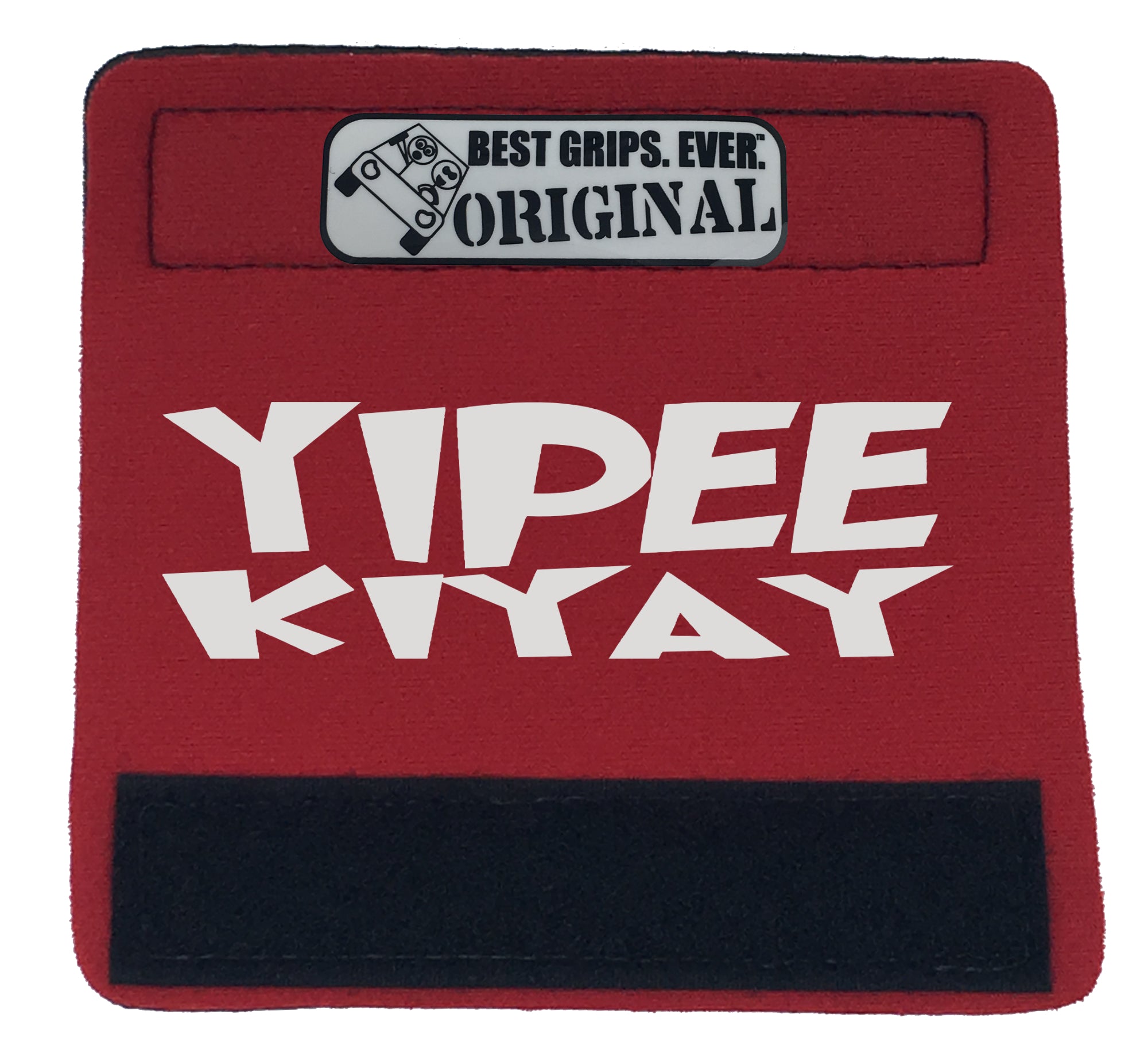 The YIPPIEKIYAY Grip featuring smooth artwork and a soft base, designed for comfort and style in any vehicle.