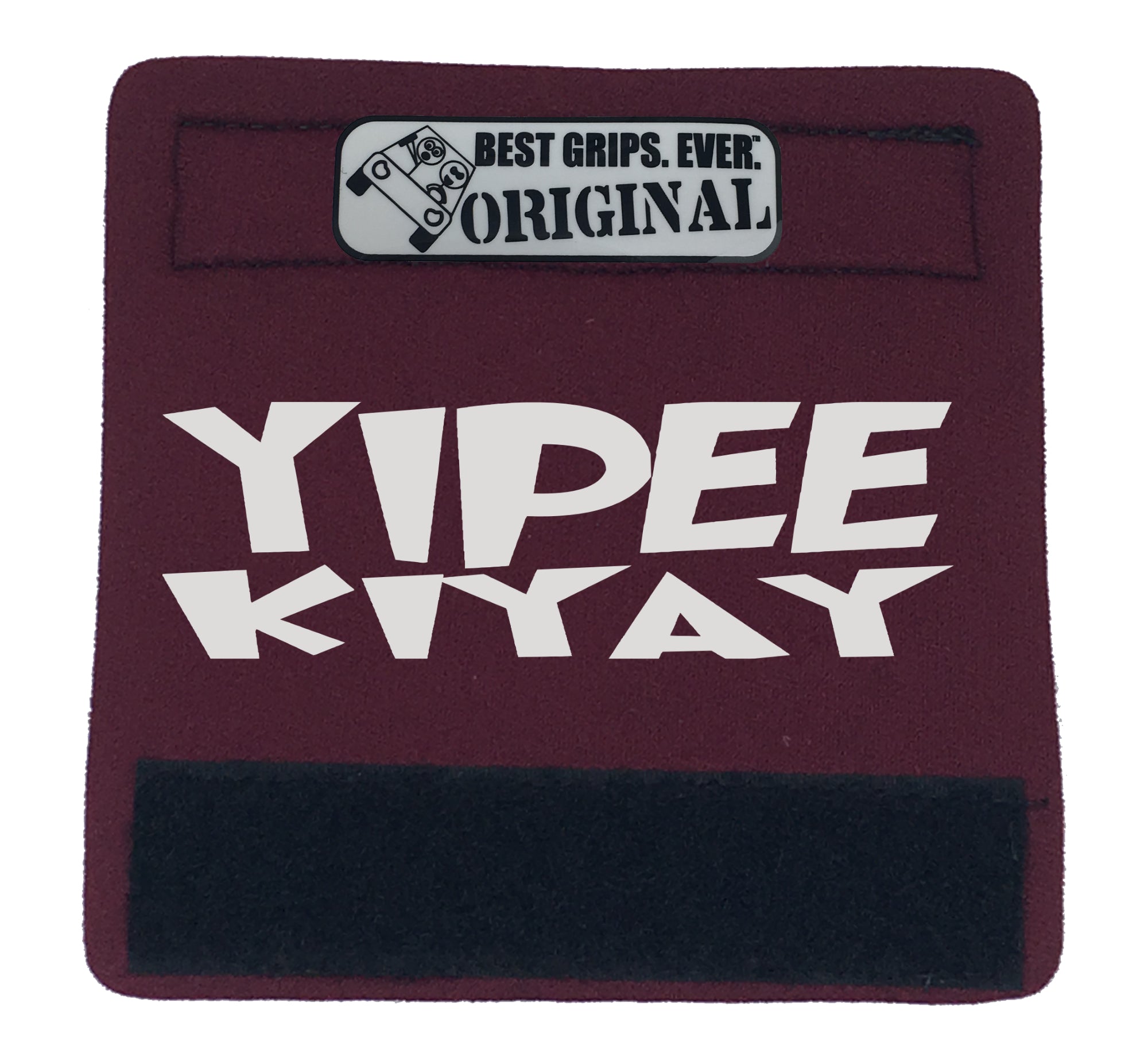 The YIPPIEKIYAY Grip featuring smooth artwork and a soft base, designed for comfort and style in any vehicle.