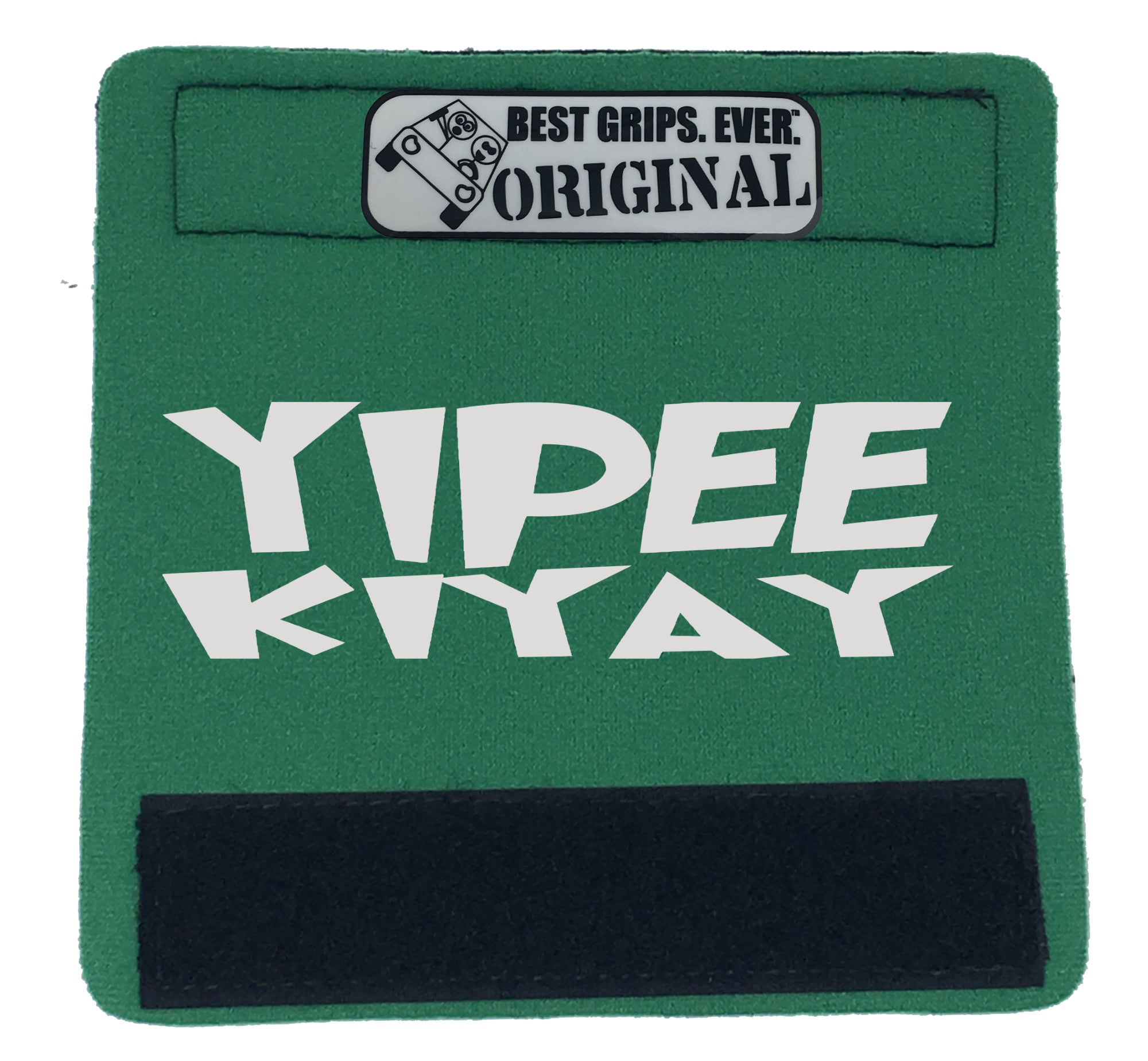 The YIPPIEKIYAY Grip featuring smooth artwork and a soft base, designed for comfort and style in any vehicle.