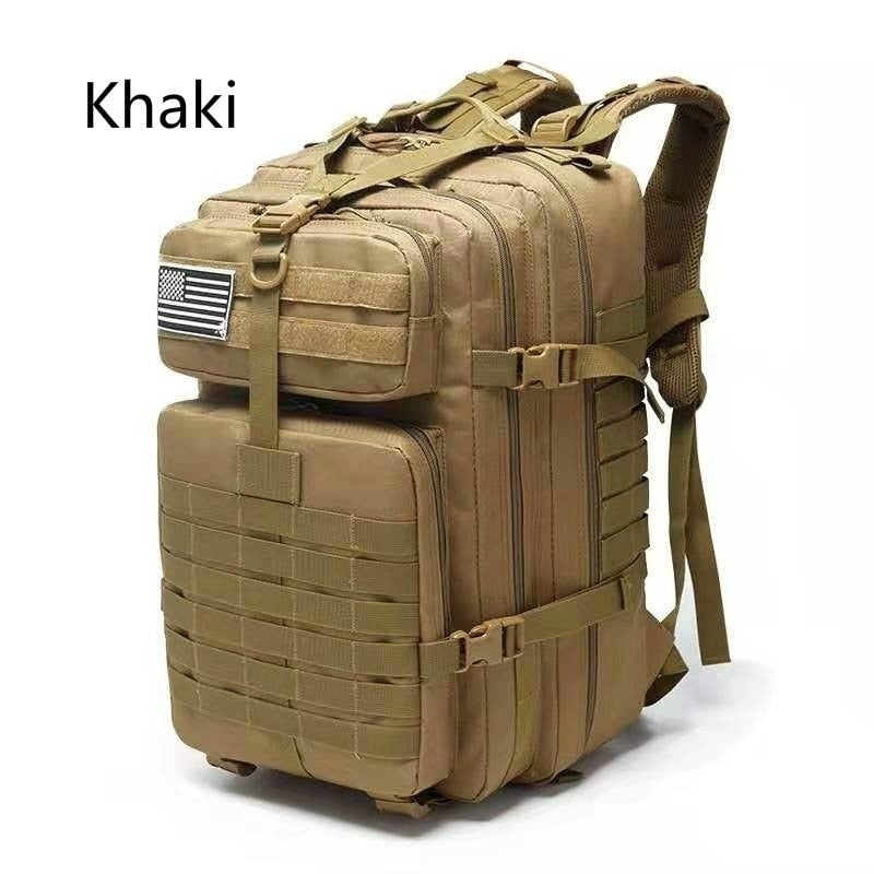 50L/30L Camo Military Bag featuring a durable waterproof design, adjustable straps, and Molle system for tactical use.