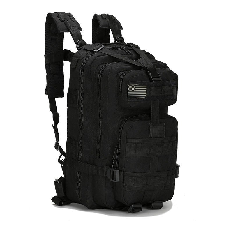 50L/30L Camo Military Bag featuring a durable waterproof design, adjustable straps, and Molle system for tactical use.