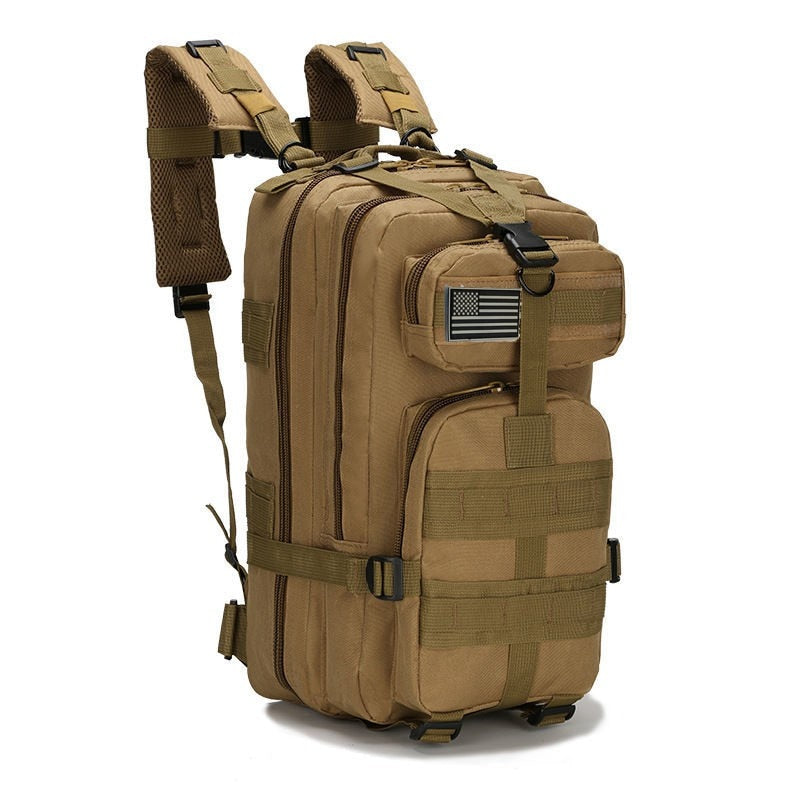 50L/30L Camo Military Bag featuring a durable waterproof design, adjustable straps, and Molle system for tactical use.