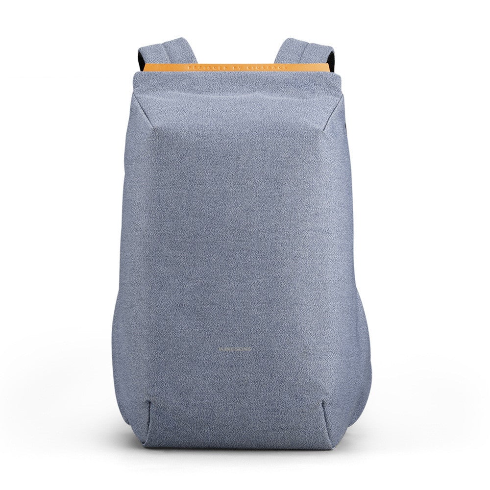 Anti-theft laptop backpack with USB charging port, featuring a stylish design and durable polyester material.