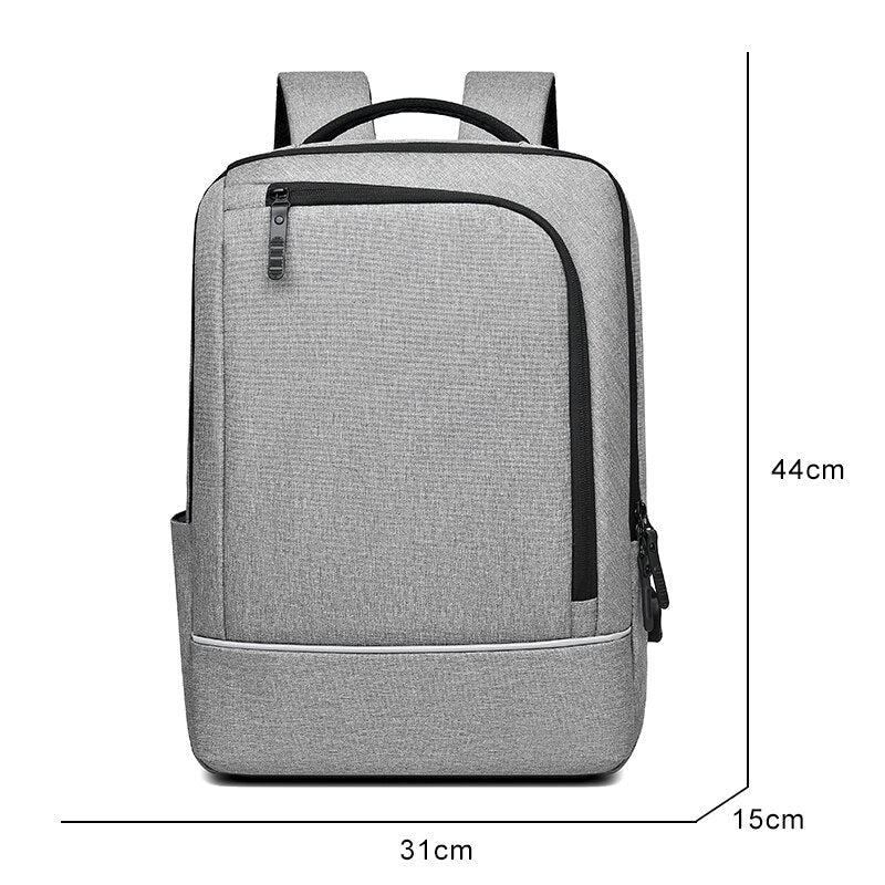 A high-quality nylon backpack designed for male business fashion, featuring a sleek design, multiple compartments, and a capacity for a 15.6-inch laptop.