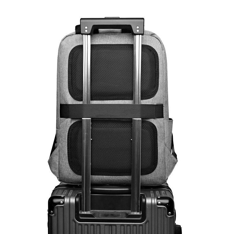 A high-quality nylon backpack designed for male business fashion, featuring a sleek design, multiple compartments, and a capacity for a 15.6-inch laptop.