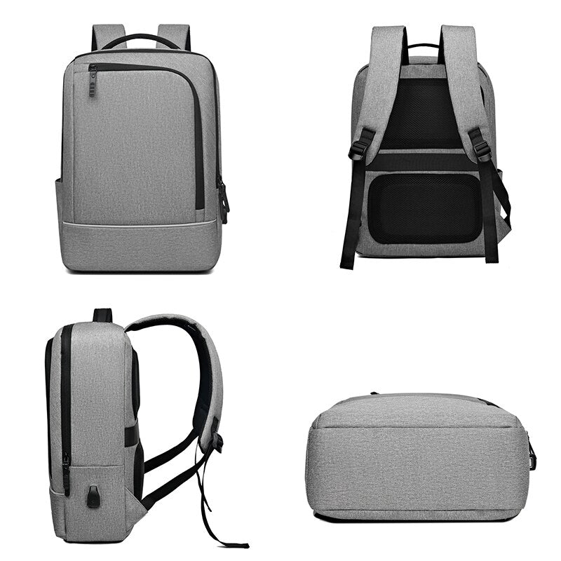 A high-quality nylon backpack designed for male business fashion, featuring a sleek design, multiple compartments, and a capacity for a 15.6-inch laptop.