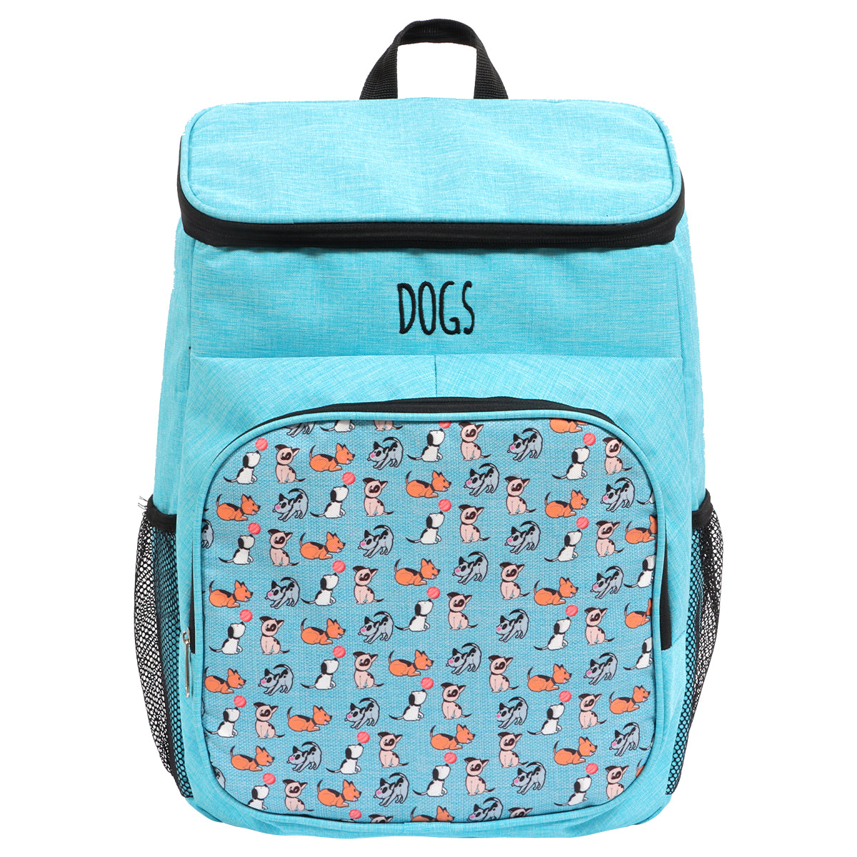 Biggdesign Dogs Kühlrucksack in Blau, 15L, mit isolierter Innenfolie und verstellbaren Schultergurten, ideal für Picknicks und den Alltag.