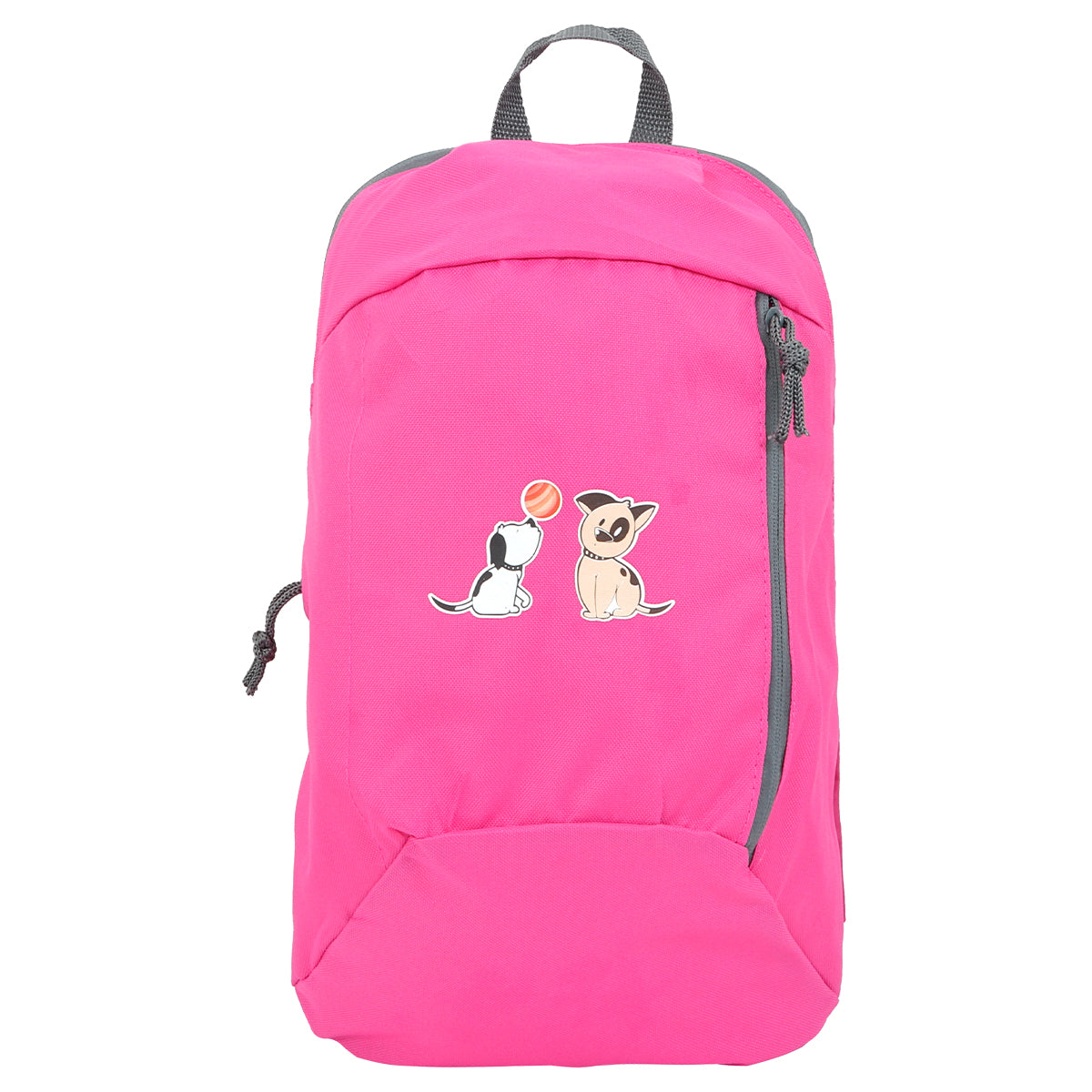 Biggdesign Dogs Rucksack in Rosa, aus 600D-Polyester, vielseitig und wasserdicht, ideal für Schule und Freizeit.