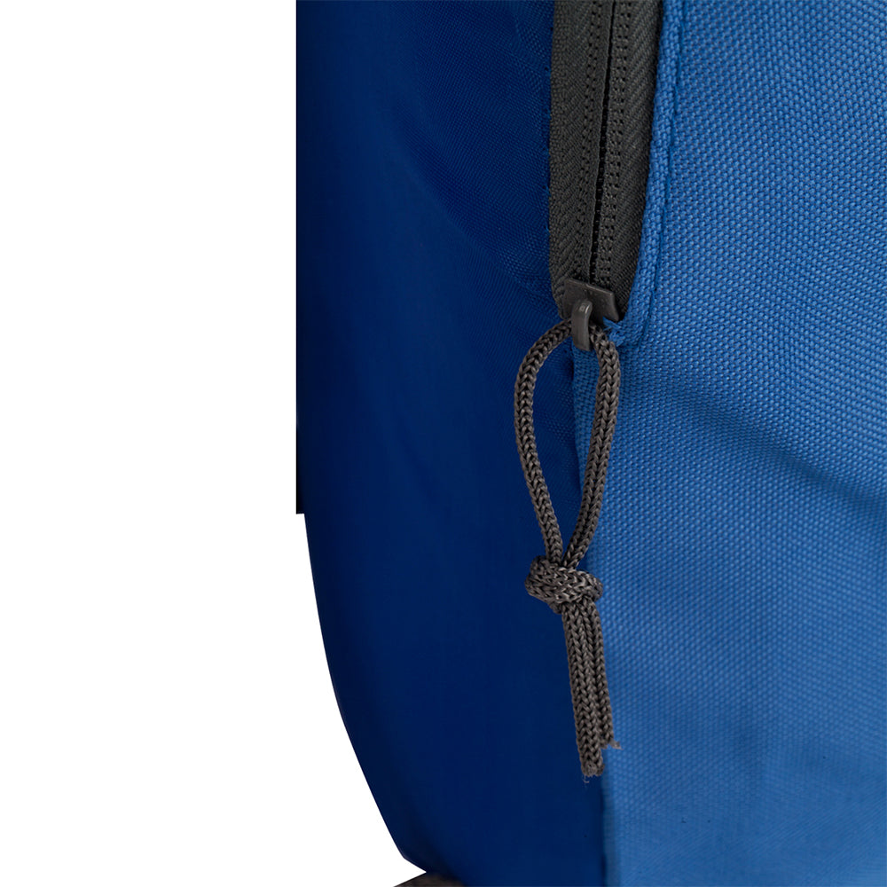 Biggdesign ''Natur'' Rucksack in Blau mit katzenthematischem Design auf rotem Polyesterstoff, ideal für Schule und Freizeit.