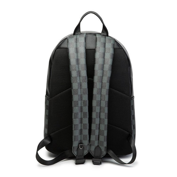 Breathable Large Capacity Outdoor Travel Backpack in PU leather, showcasing its spacious design and stylish urban simplicity.