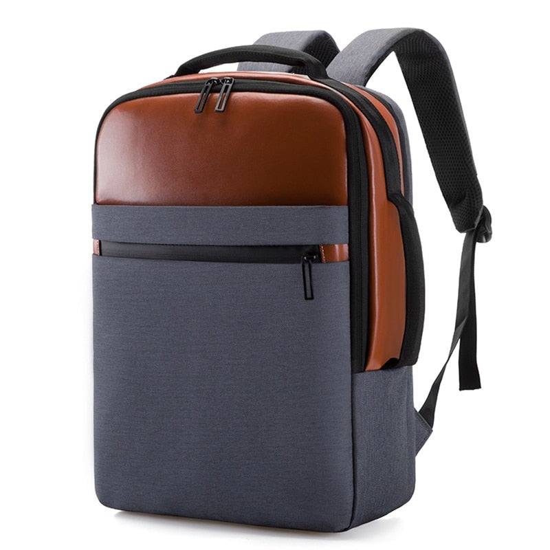 A stylish and functional Business Backpack for Men, featuring a large capacity, USB charging port, and multiple interior pockets for organization.