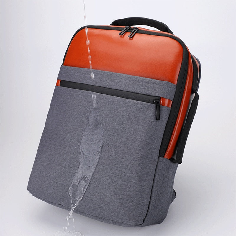 A stylish and functional Business Backpack for Men, featuring a large capacity, USB charging port, and multiple interior pockets for organization.