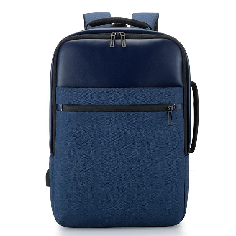 A stylish and functional Business Backpack for Men, featuring a large capacity, USB charging port, and multiple interior pockets for organization.