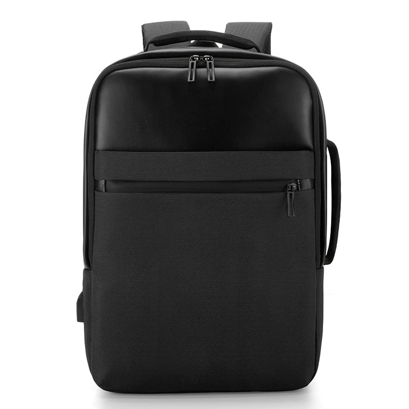 A stylish and functional Business Backpack for Men, featuring a large capacity, USB charging port, and multiple interior pockets for organization.