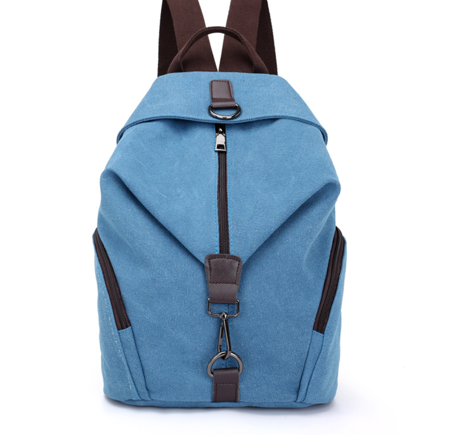 Canvas Fashion Retro Casual College Style Backpack in a vintage design, featuring a square shape and soft straps, perfect for women.