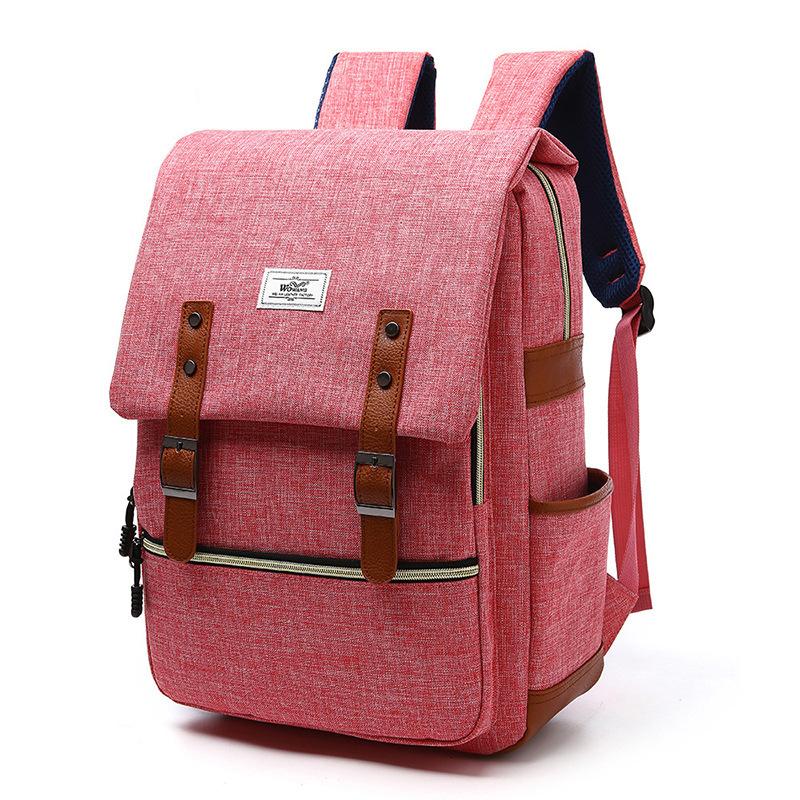 Casual Fashion Korean Style Sports Travel Backpack for Women in a stylish design, showcasing its medium size and multiple pockets.