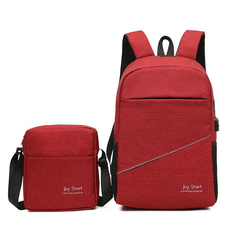 Casual Leisure Travel Two-Piece Multifunctional Backpack in various colors, showcasing its stylish design and spacious compartments.