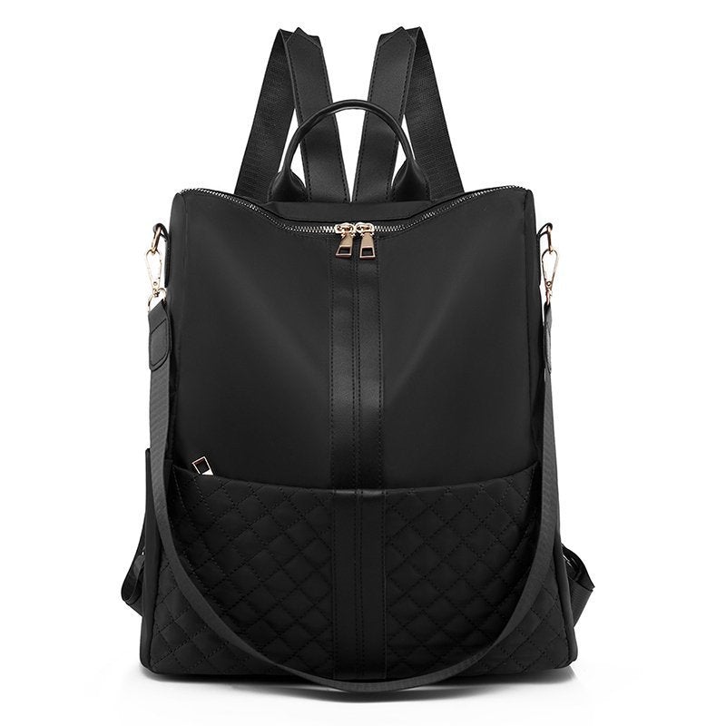 Casual Oxford Women's Fashion Large Capacity Travel Backpack in stylish design, featuring a square vertical shape and durable nylon material.