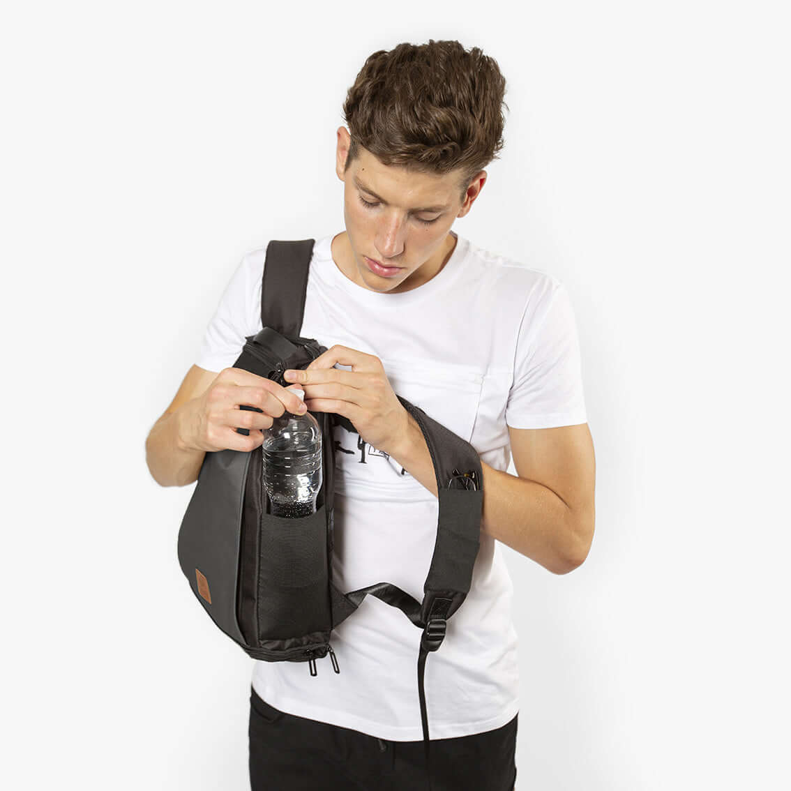 CITYC Laptop 2 in 1 Backpack designed for wet roads, featuring expandable bottom and padded laptop compartment.