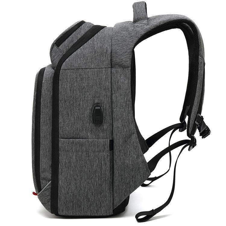 Dry Wet Separation Travel Backpack for Men, featuring a sleek design, multiple pockets, and a durable oxford cloth material.