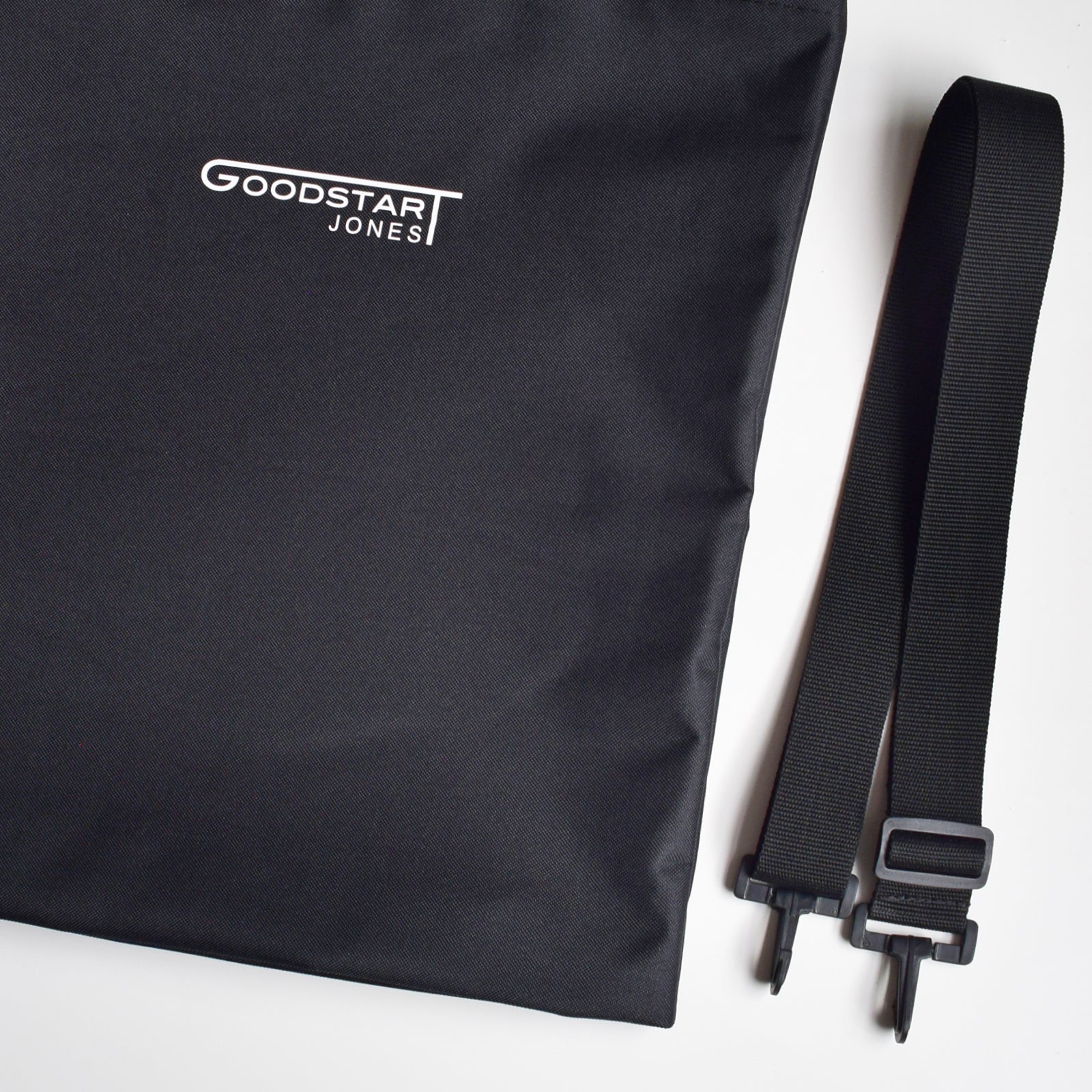 GoodDay Tote Bag in BLACK featuring two handles and an adjustable shoulder strap, designed for versatility and style.