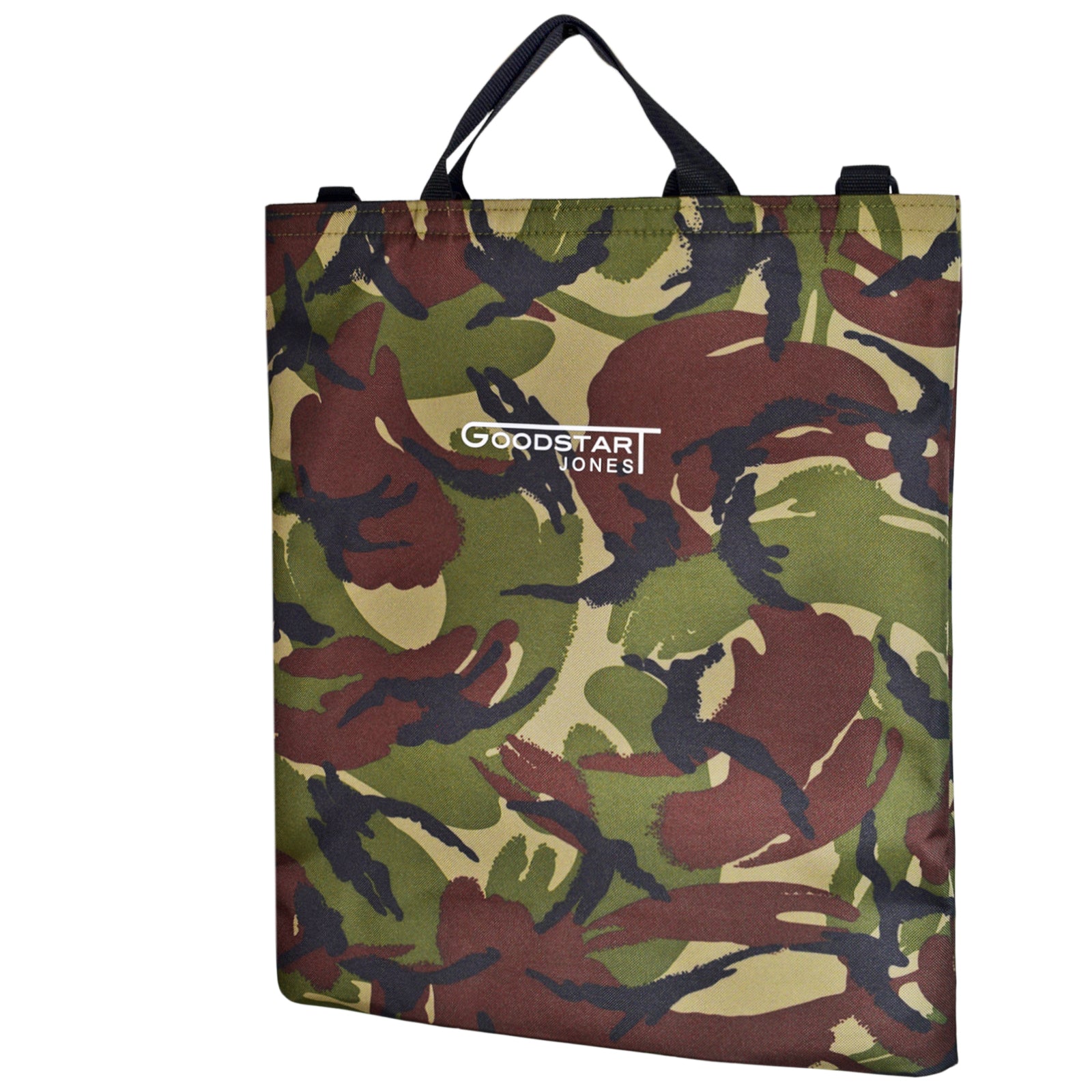 GoodDay Tote Bag in CAMO featuring dual handles and adjustable shoulder strap, perfect for everyday use.