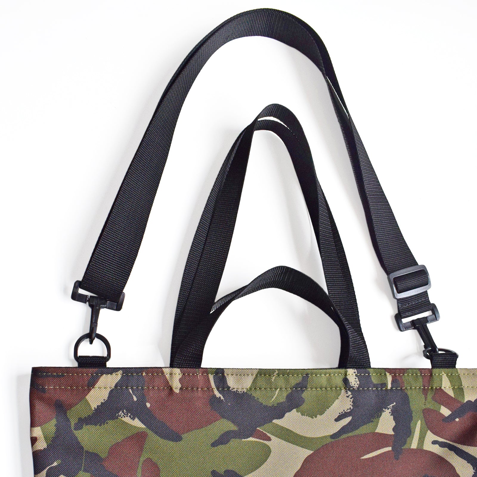 GoodDay Tote Bag in CAMO featuring dual handles and adjustable shoulder strap, perfect for everyday use.