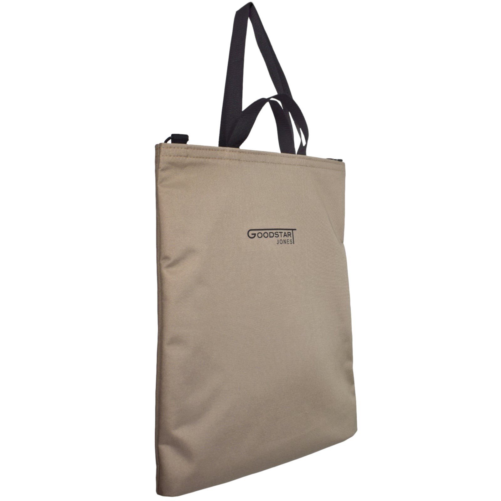 GoodDay Tote Bag in Sand Cream with adjustable shoulder strap and two handles, showcasing its spacious interior and water-resistant exterior.