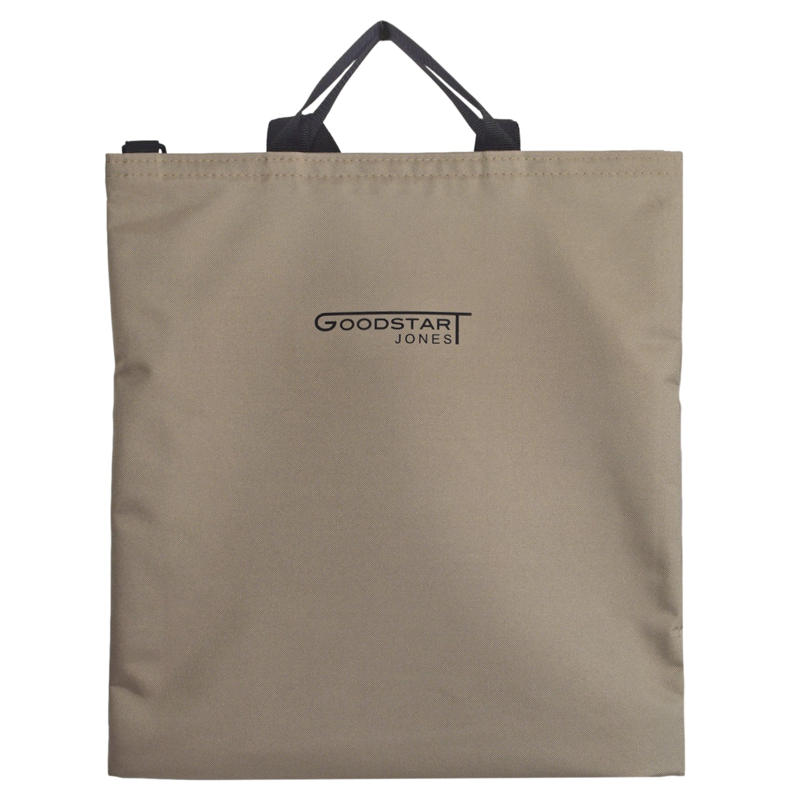 GoodDay Tote Bag in Sand Cream with adjustable shoulder strap and two handles, showcasing its spacious interior and water-resistant exterior.