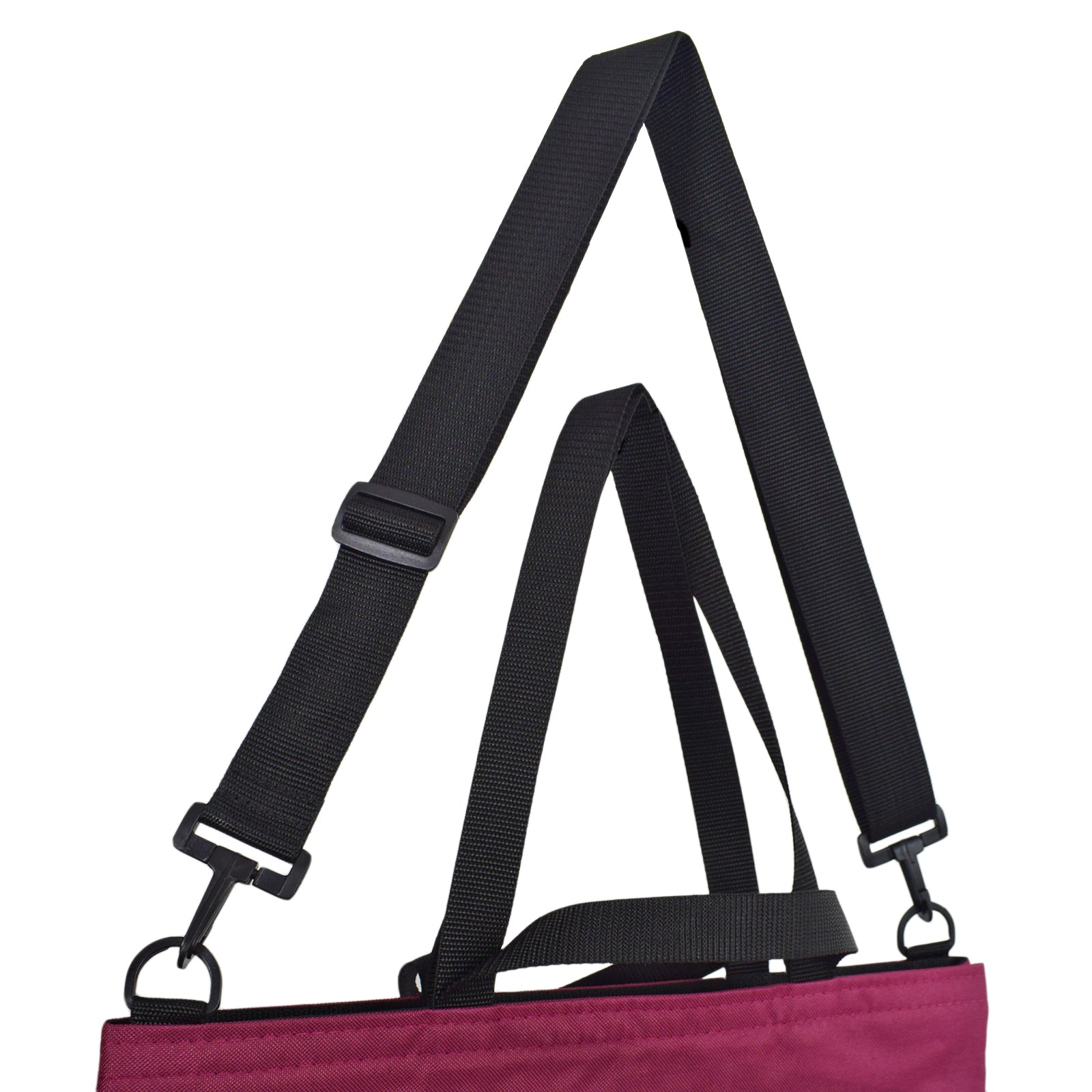 GoodDay Tote Bag in WINE color, featuring two handles and an adjustable shoulder strap, showcasing its spacious interior and water-resistant exterior.