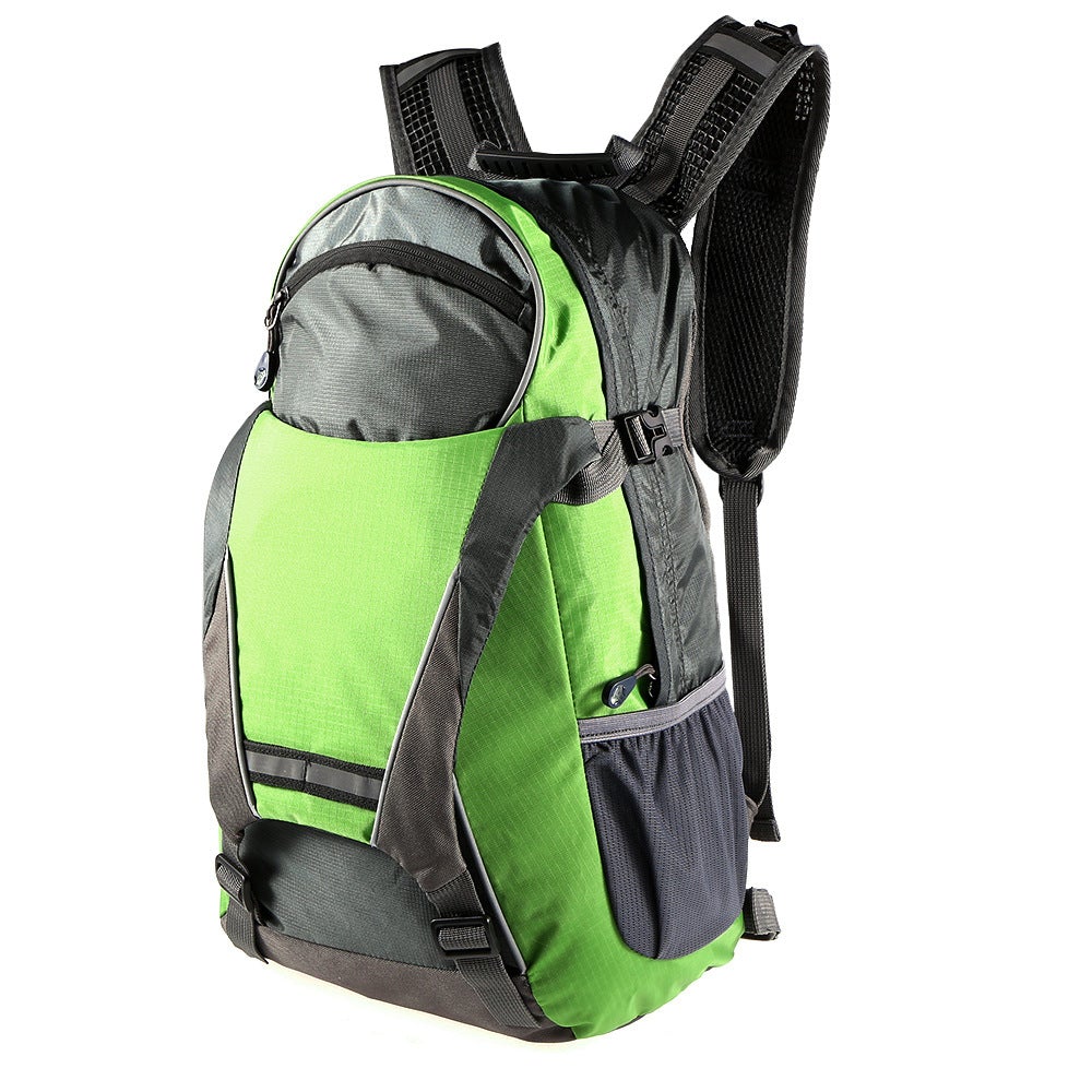 Green Remote Control Riding LED Luminous Backpack with LED lights, showcasing its stylish design and spacious compartments.