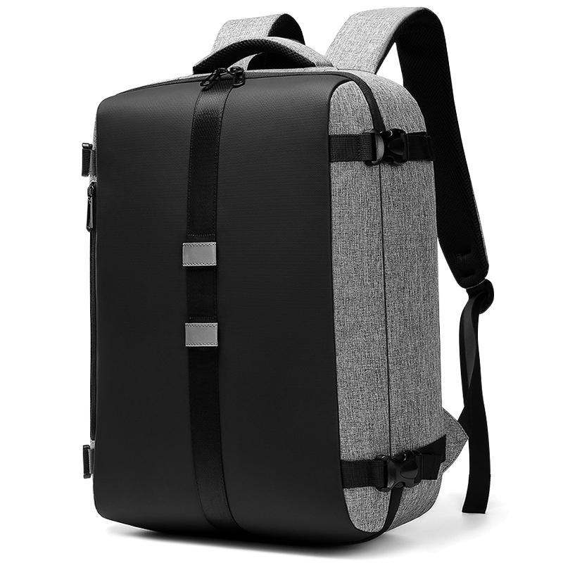 High Quality Business Casual Backpack for Men in black, featuring multiple compartments and a stylish design, suitable for office and travel.