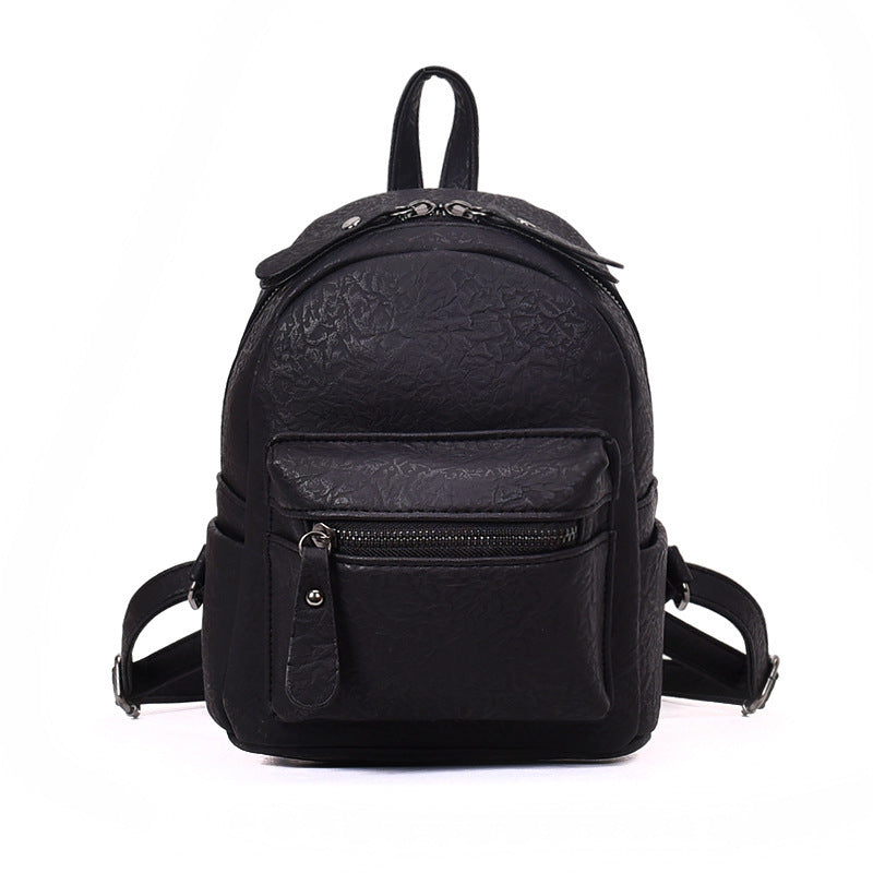 High Quality Casual Fashion Solid Color Lady's Backpack in a stylish design, showcasing its durable material and double shoulder straps.