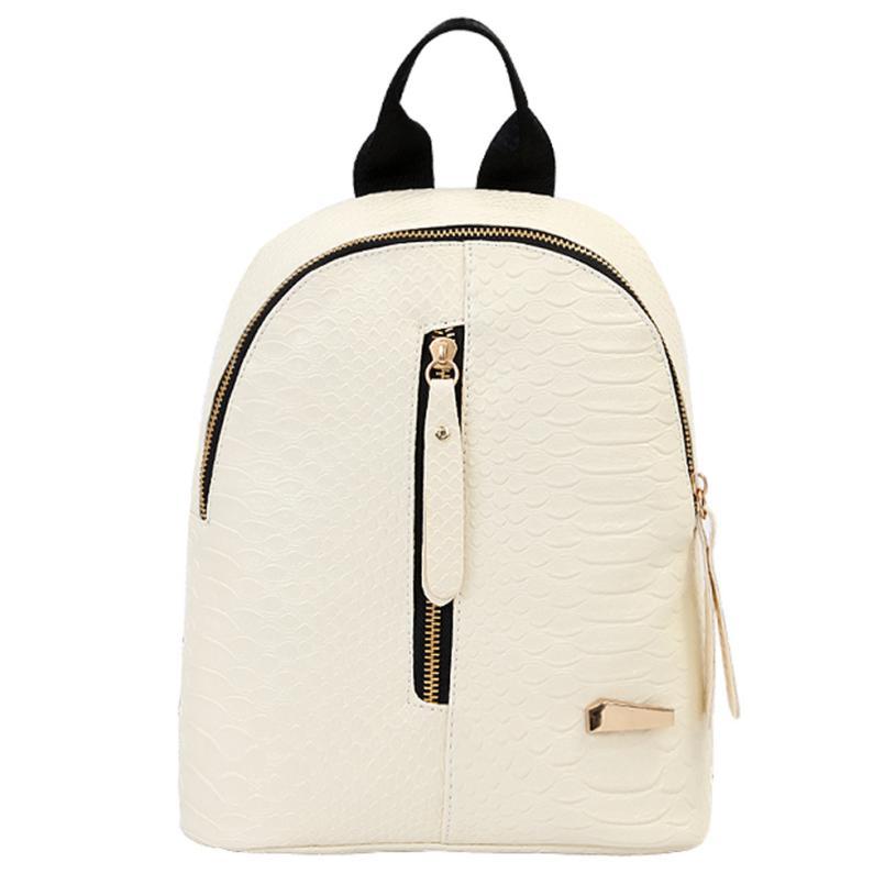 High Quality Leather Backpack for Girls featuring a chic lattice pattern, made from durable PU leather with a zipper closure.