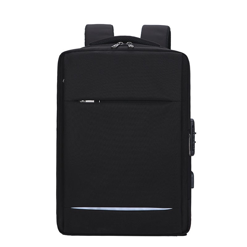 High Quality Multifunctional Solid Color Computer Backpack in solid color, showcasing its durable polyester material and multiple pockets.