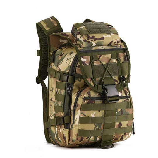 High Quality Professional Sports Outdoor Backpack in digital camouflage, showcasing its durable design and spacious compartments.