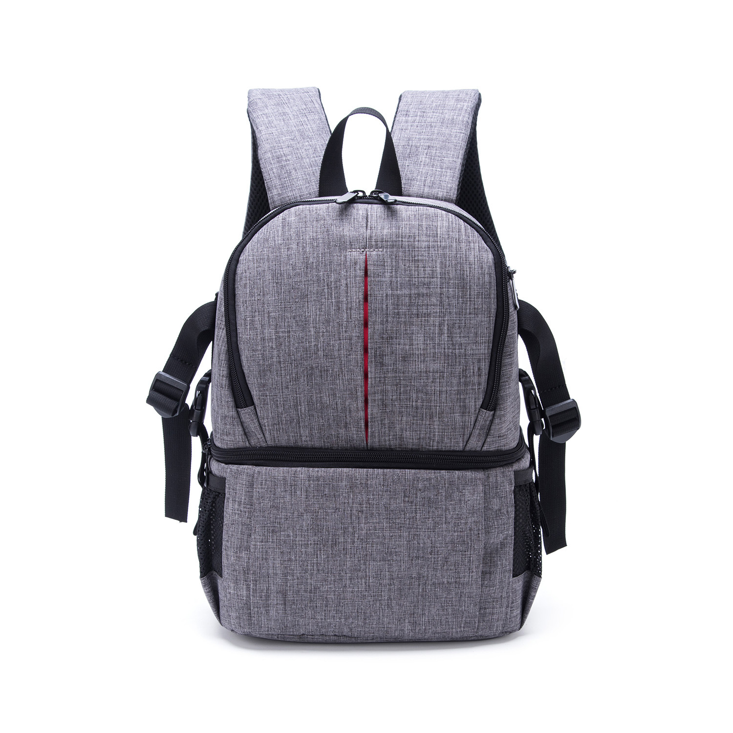 High Quality Waterproof Breathable Anti-theft Men Backpack in grey, showcasing its durable nylon material and spacious compartments.