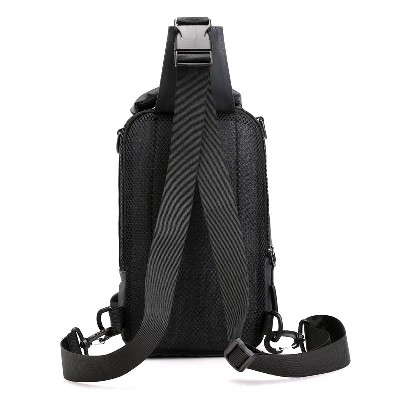 High-Capacity Dual-Use Backpack featuring a USB charging port, made from waterproof Oxford cloth, with a soft handle and double straps.