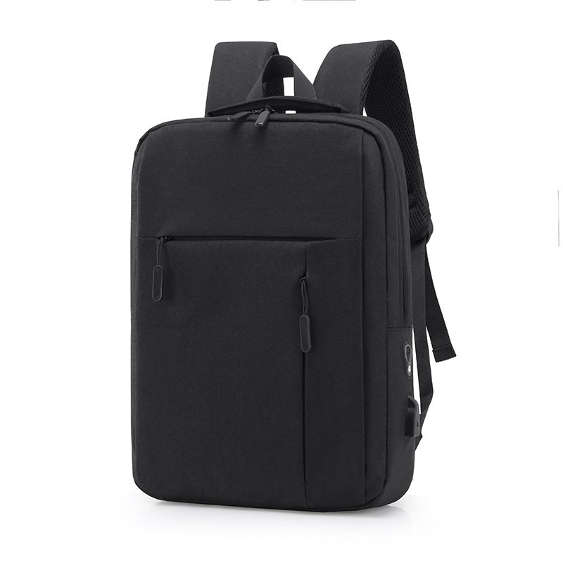 A stylish nylon laptop backpack designed for business and leisure, featuring adjustable shoulder straps and spacious compartments.