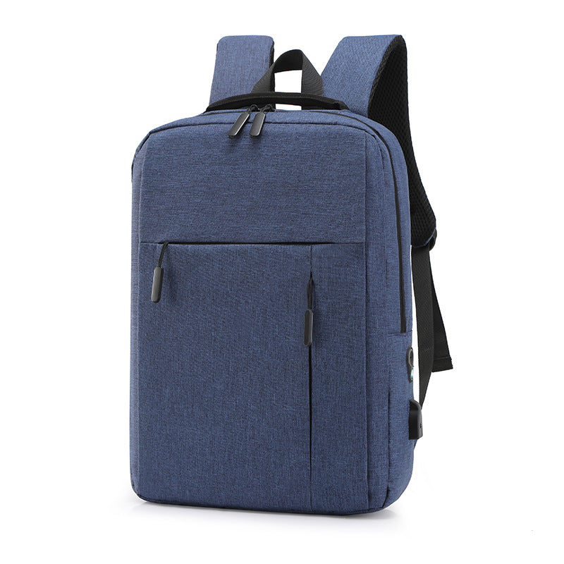 A stylish nylon laptop backpack designed for business and leisure, featuring adjustable shoulder straps and spacious compartments.