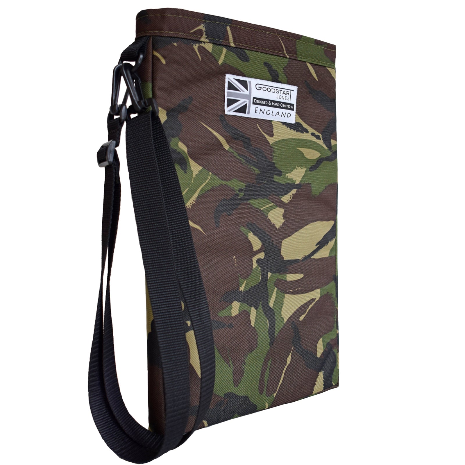 Stylish CAMO Laptop Carry Case designed for 15.6-inch laptops with a protective tablet pouch.