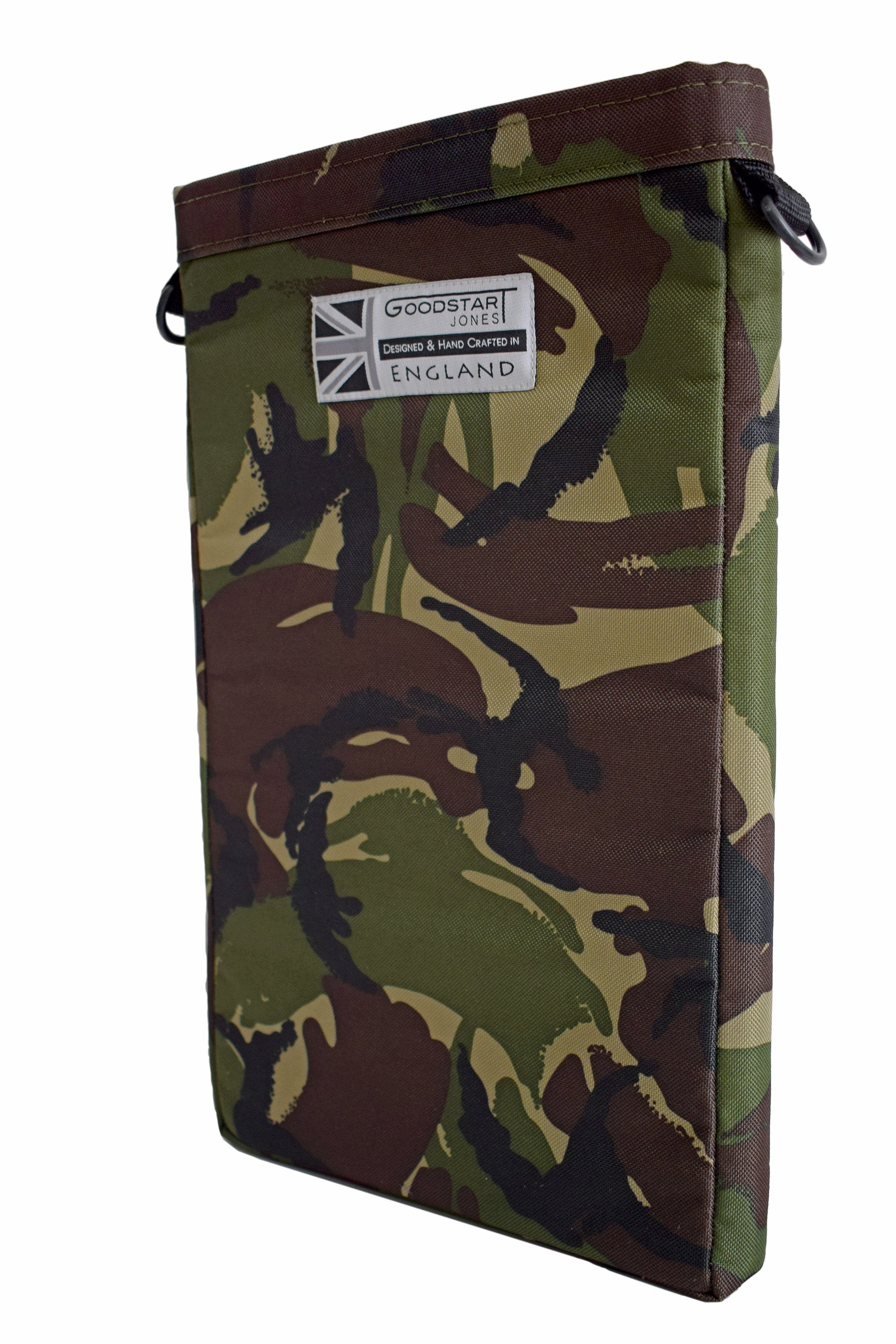 Stylish CAMO Laptop Carry Case designed for 15.6-inch laptops with a protective tablet pouch.