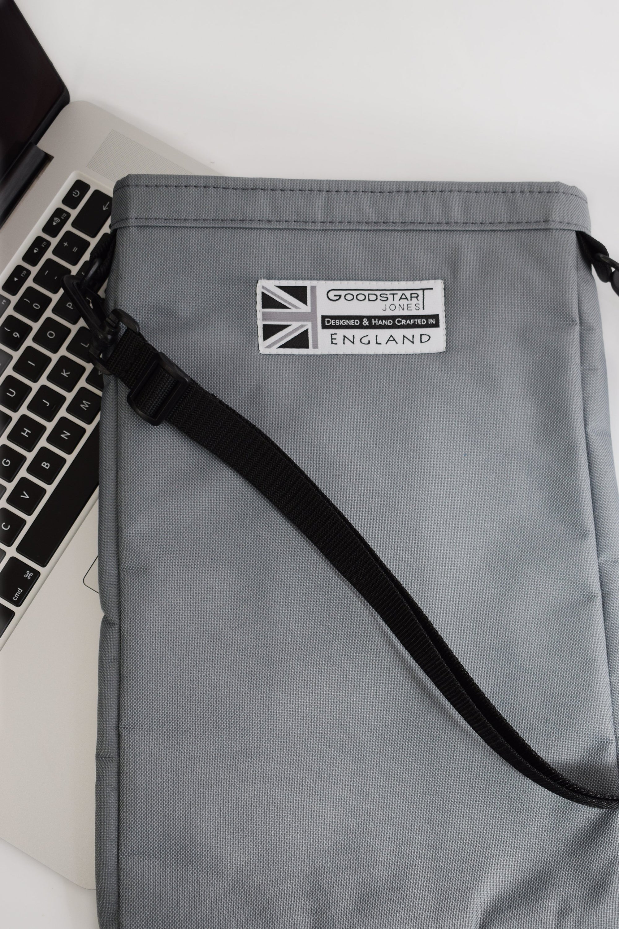 Stylish GREY Laptop Carry Case designed for laptops and tablets with protective pouch.