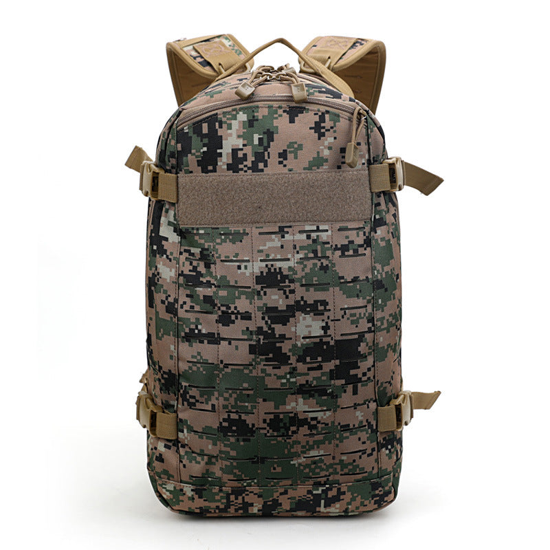 Large Capacity Outdoor Travel Tactical Backpack made of durable polyester, featuring a spacious design and comfortable padded straps.